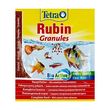 foto корм для акваріумних риб tetra rubin granules в гранулах, 12 г