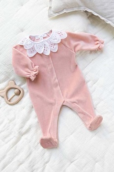 foto ползунки для младенцев tartine et chocolat цвет розовый однотонная