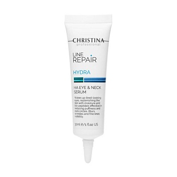 foto сироватка для шкіри навколо очей і шиї christina line repair hydra ha eye & neck serum, 30 мл