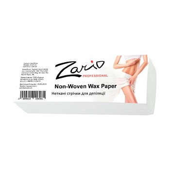 foto полоски для депиляции zario professional non-woven wax paper из нетканого материала, 100 шт