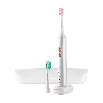 foto зубная электрощетка sencor electric sonic toothbrush soc 3313pw белая, 1 шт