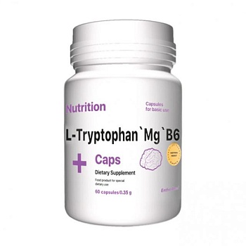 foto дієтична добавка вітамінно-мінеральний комплекс в капсулах ab pro enthermeal l-tryptophan, mg, b6 + caps, 60 шт