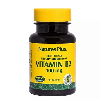 foto дієтична добавка вітаміни в таблетках naturesplus vitamin b-2 рибофлавін (вітамін b2) 100 мг, 90 шт