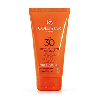 foto крем для засмаги collistar ultra protection tanning cream face and body spf 30, 150 мл