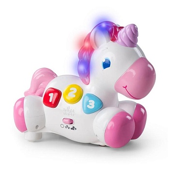 foto дитяча музична іграшка bright starts rock & glow unicorn, 24*13*21.1 см, від 6 місяців (10307)