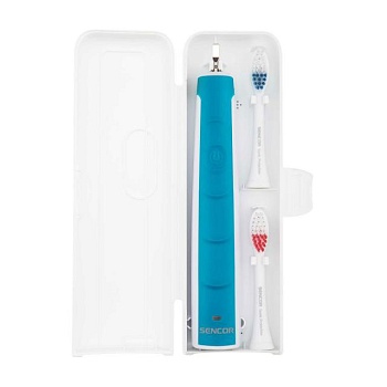 foto зубная электрощетка sencor electric sonic toothbrush soc 1102tq бело-голубая, 1 шт